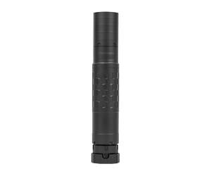 SilencerCo, Hybrid 46M, 46 Caliber, 5.78" Length, 1.30 x 1.75", Titanium Construction, Cerakote Finish, Black, 5/8X24 Bravo Direct Thread Mount, 14.9oz