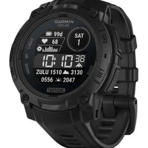 Garmin 0100293450 Instinct 3 Tactical Edition Black Band Sunlight-Visible/Transflective MIP Display Compatible w/ iPhone/Android