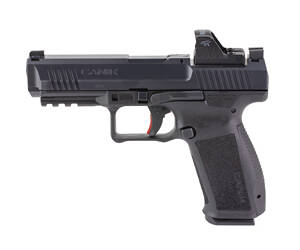 CANIK, METE SFT One Series, Semi-automatic, Striker Fired, Polymer Frame Pistol, Full Size, 9MM, 4.4" Barrel, Matte Finish, Black, Optic Ready, 3-Dot White Sights, 18 Rounds, 1 Magazine, Includes MeCanik MO1 Red Dot Optic