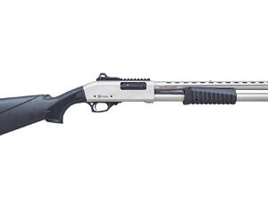 Citadel, Mariner, Pump-action Shotgun, 12 Gauge, 3" Chamber, 18.75" Chrome Lined Barrel, Matte Finish, Silver, Synthetic Furniture, 4 Rounds, Includes 3 Choke Tubes