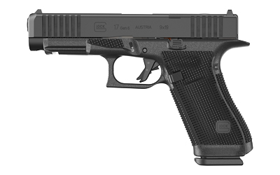 GLOCK, 17 Gen 6, Striker Fired, Semi-automatic, Polymer Frame Pistol, Full Size, 9MM, 4.49" Barrel, DLC Finish, Fixed Sights, Optics Ready System, 17 Rounds, 3 Magazines