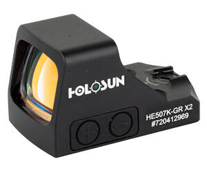 Holosun Technologies, 507K-X2, Green Dot, 32 MOA Ring & 2 MOA Dot, Black Color