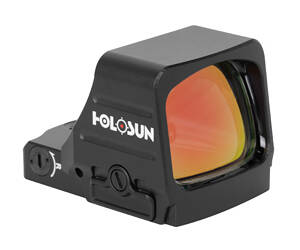 Holosun Technologies, 407COMP, Gold Dot, Open Pistol Sight, 6 MOA Dot, 1X Magnification, Anodized Finish, Black