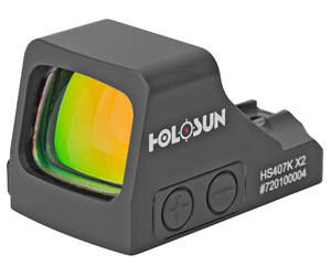 Holosun Technologies, 407K-X2, Red Dot, 6 MOA Dot, Black Color, Side Battery