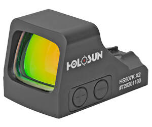 Holosun Technologies, 507K-X2, Red Dot, 32 MOA Ring & 2 MOA Dot, Black Color