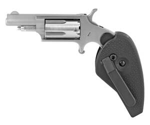 North American Arms, Mini Revolver, Single Action Only, Revolver, 22 WMR, 1.625" Barrel, Stainless Steel, Silver, Holster Grip, Fixed Sights, 5 Rounds