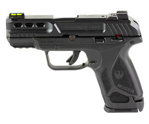 Ruger, Security-380, Single Action Only, Semi-automatic, Polymer Frame Pistol, Compact, 380 ACP, 3.42" Barrel, Black Oxide Finish, Black, Fiber Optic Front and Drift Adjustable Rear Sights, Manual Safety and Integrated Trigger Safety, 15 Rounds, 2 Magazines