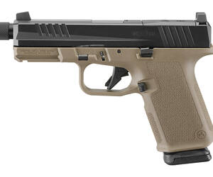 Ruger, RXM, Striker Fired, Semi-automatic, Polymer Frame Pistol, 9MM, 4.5" Barrel, Threaded 1/2X28, Nitride Finish, Black Slide, Magpul EHG Flat Dark Earth Frame, Optics Ready, Front Night Sight, 15 Rounds, 2 Magpul PMAG GL19 Magazines