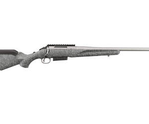 Ruger, American Generation II, Bolt Action Rifle, 450 Bushmaster, 20" Barrel, 1:16 Twist, Threaded 11/16X24, Muzzle Brake, Cerakote Finish, Gunmetal, Gray Splatter Synthetic Stock, Manual Safety, Picatinny Rail, 3 Rounds, 1 Magazine