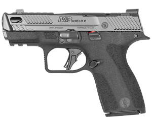 Smith & Wesson, Shield X Performance Center Carry Comp, Semi-automatic, Striker Fired, Compact, 9MM, 3.6" Ported Barrel, Armornite Finish, Black, Optics Ready, Front Night Sight, 2 Magazines, (1)-13 Round & (1)-15 Round
