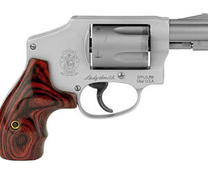 Smith & Wesson, Model 642, Ladysmith, Double Action Only, Metal Frame Revolver, J-Frame, 38 Special +P, 1.88" Barrel, Alloy, Matte Finish, Silver, Wood Grips, Fixed Sights, 5 Rounds