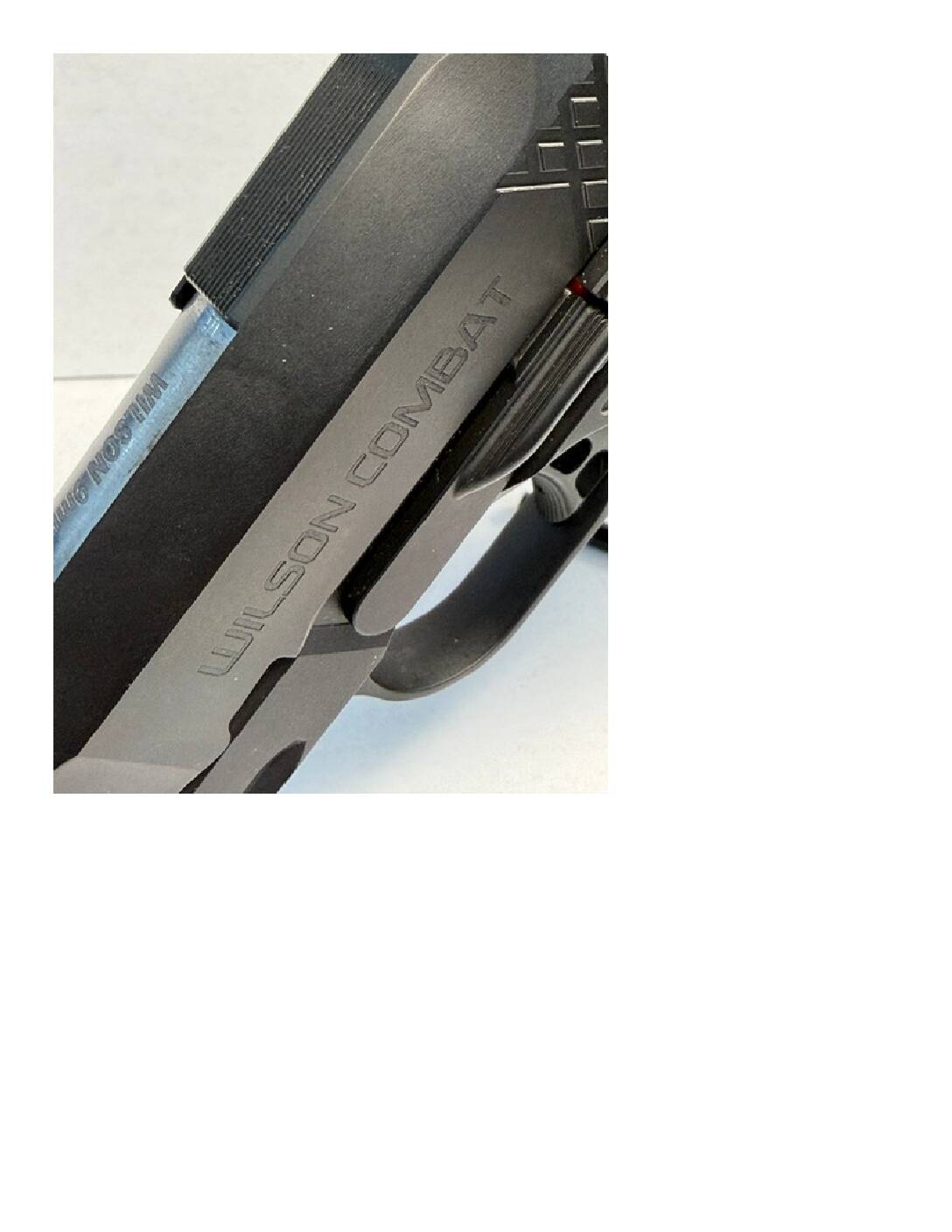 Wilson Combat, SFX9, X-TAC, Single Action Only, Semi-automatic, Aluminum Frame Pistol, Compact, 9MM, 3.25" Stainless Steel Barrel with Bushing, DLC Finish, Black, G10 Starburst Grips, Lightrail, Fiber Optic Front Sight, Manual Thumb Safety, 15 Rounds, 2 Magazines, Right Hand - Image 3